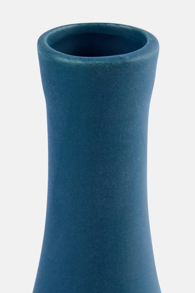 Muy Mucho Ceramic Decorative Flower Vase, Navy  - Image 3
