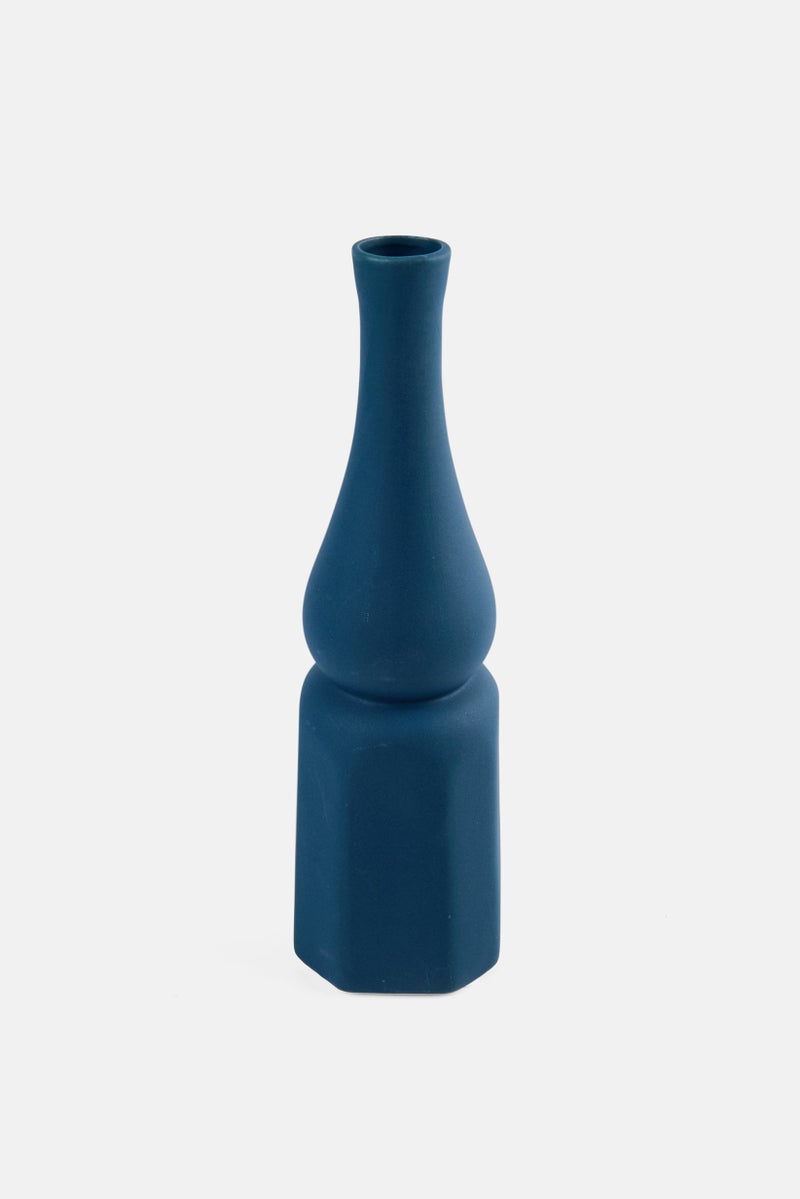 Muy Mucho Ceramic Decorative Flower Vase, Navy  - Image 2