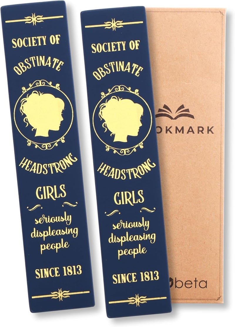 InnoBeta Jane Austen Gifts Bookmarks for Women Men Set of 2 Funny Gift for Book Lovers  Blue - Image 1