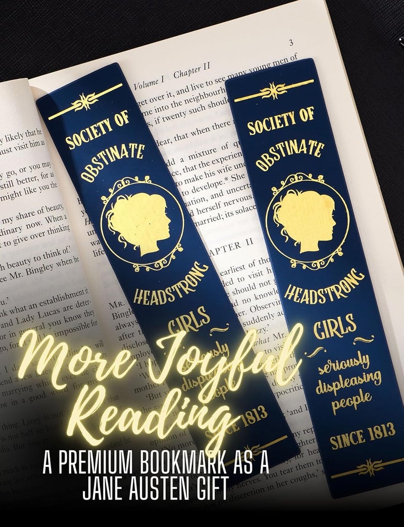 InnoBeta Jane Austen Gifts Bookmarks for Women Men Set of 2 Funny Gift for Book Lovers  Blue - Image 5