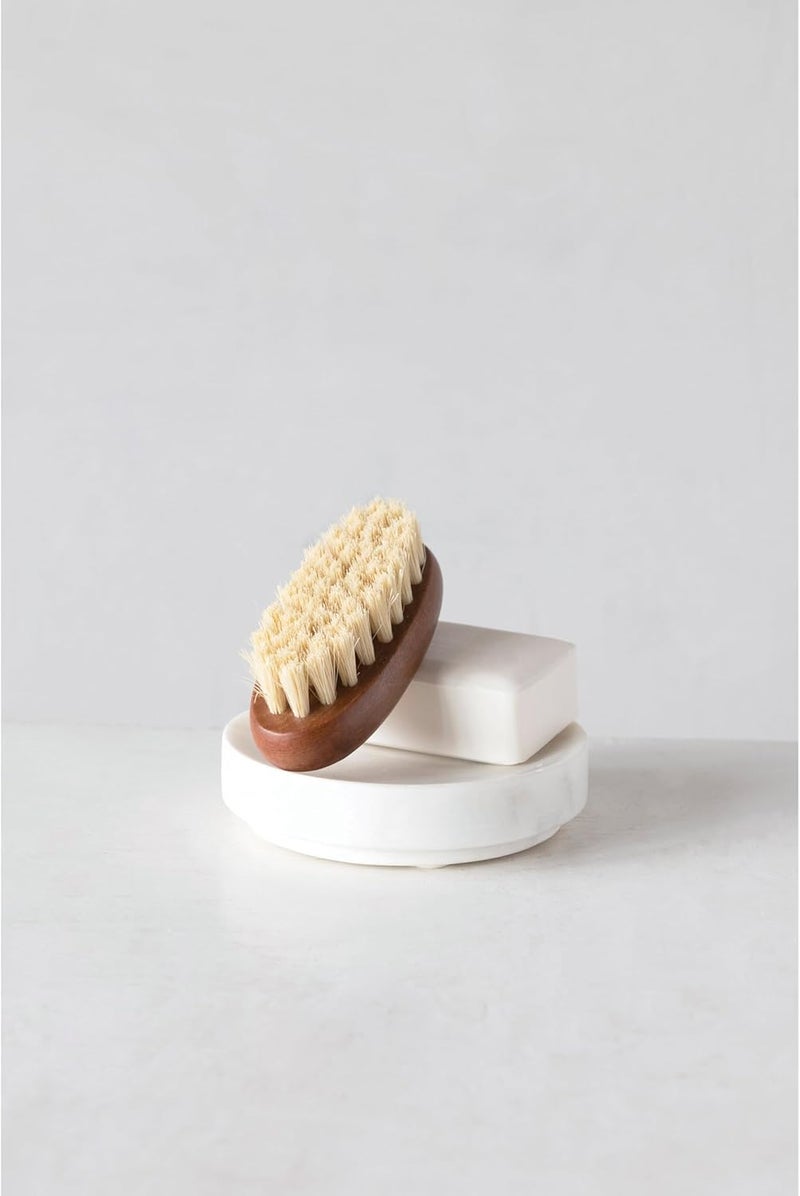 Creative Co-op Marble Soap Dish, 5" L x 5" W x 1" H, White (Pack of 2) - Image 3