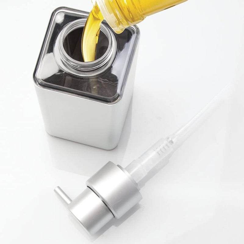 InterDesign iDesign InterDesign Metro Ultra Rustproof Aluminum Soap Dispenser Pump for Kitchen, Bathroom Vanities-Square, Silver - Image 2