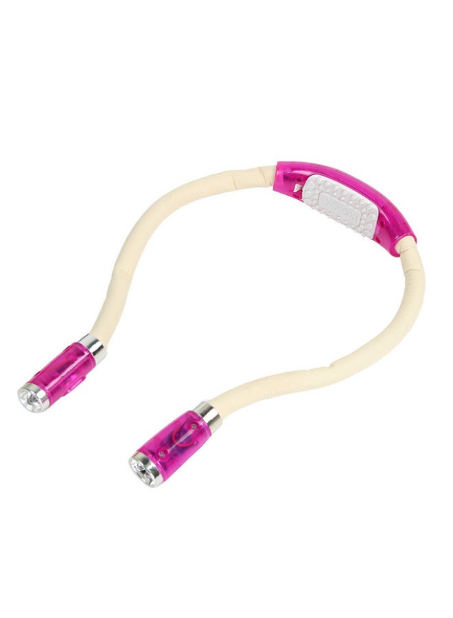 Portable Necklace Light Led Reading Lighting Hanging Lamp Exploration Light Book Neck Lamp Carry-on Decorative Lighting-Color:Pink  - Image 1