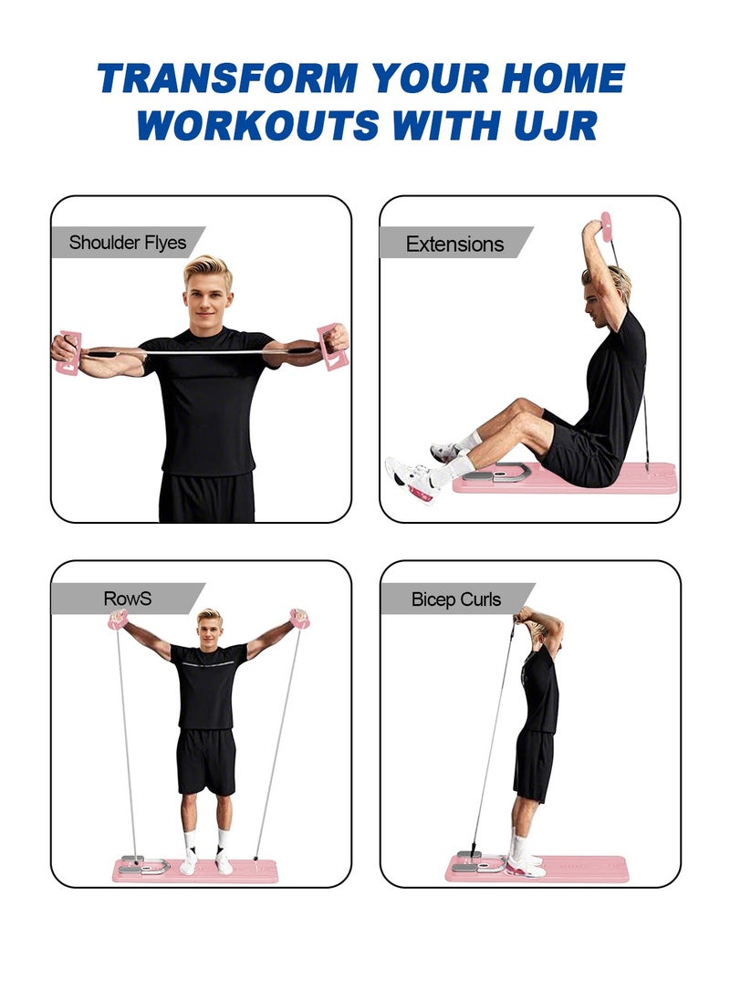 HomarKet Abdominal Board Pilates Reformer Set Multi-Purpose Foldable Pilates Reformer Board High Strength Pilates Equipment Portable Fitness Board For Home Women Men  - Image 3