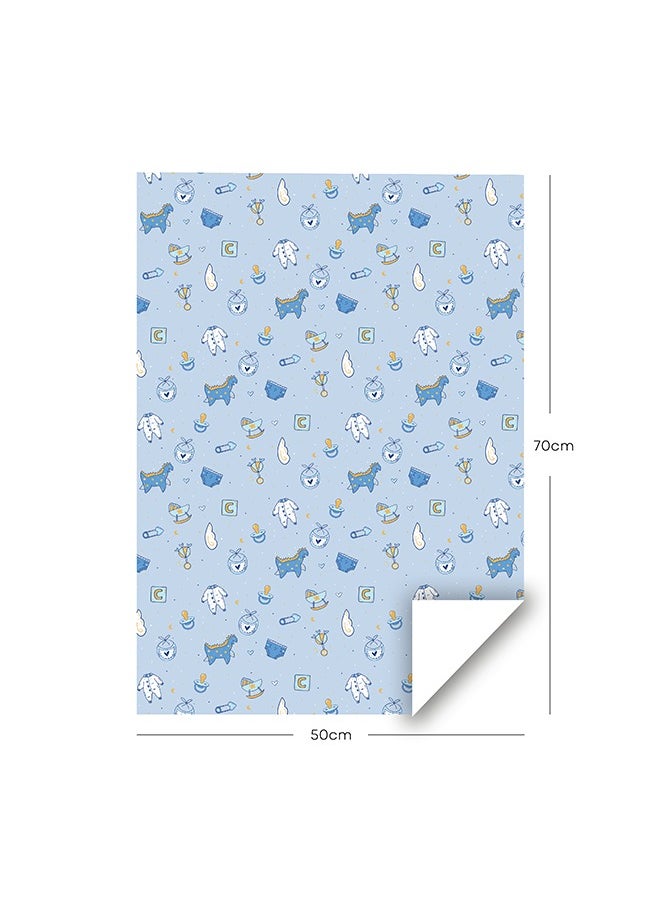 Share the Love Now Born, Boy - Wrapping Paper (Pack of 4)  - Image 2