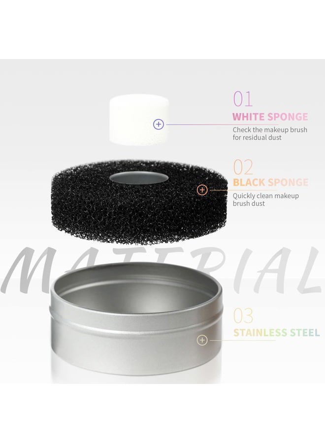 Docolor Makeup Brush Cleaner Sponge, Color Removal Sponge Dry Makeup Brush Quick Cleaner Sponge - Removes Shadow Color from Your Brush without Water or Chemical Solutions - Compact Size for Travel - Image 2