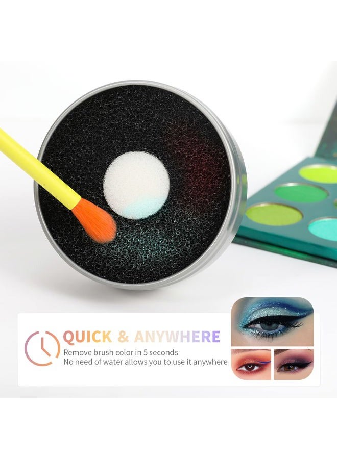Docolor Makeup Brush Cleaner Sponge, Color Removal Sponge Dry Makeup Brush Quick Cleaner Sponge - Removes Shadow Color from Your Brush without Water or Chemical Solutions - Compact Size for Travel - Image 3