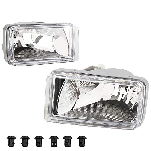 IRONTEK Clear Lens Fog Lights Assembly Fits 20072014 for Chevy Silverado 20072008 Cadillac Escalade 20072014 GMC Sierra 1 Pair Driving Fog Lamps Kits