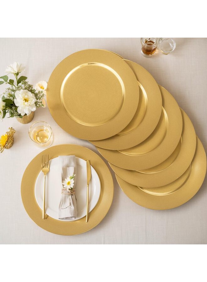 20 قطعة من أطباق الشحن الذهبية لأطباق العشاء وأطباق الشحن للاستخدام مرة واحدة وأطباق الخدمة بكميات كبيرة باللون الذهبي لحفلات الزفاف - Image 2