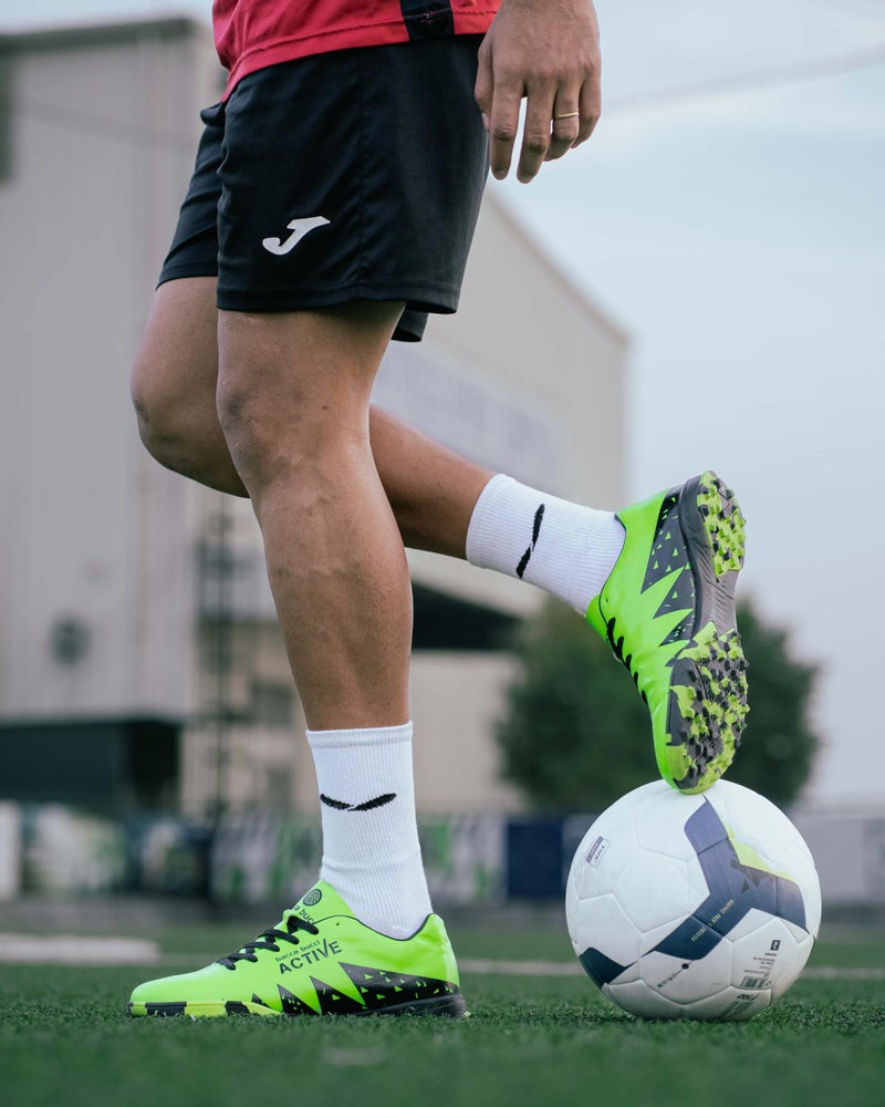 Bacca Bucci Neon Strike Pro Futsal Shoes – High-Performance Indoor Soccer Footwear with Enhanced Grip Sole, Dynamic Fit, Lightweight Design in Striking Neon Green with Agile Traction Control - Image 3