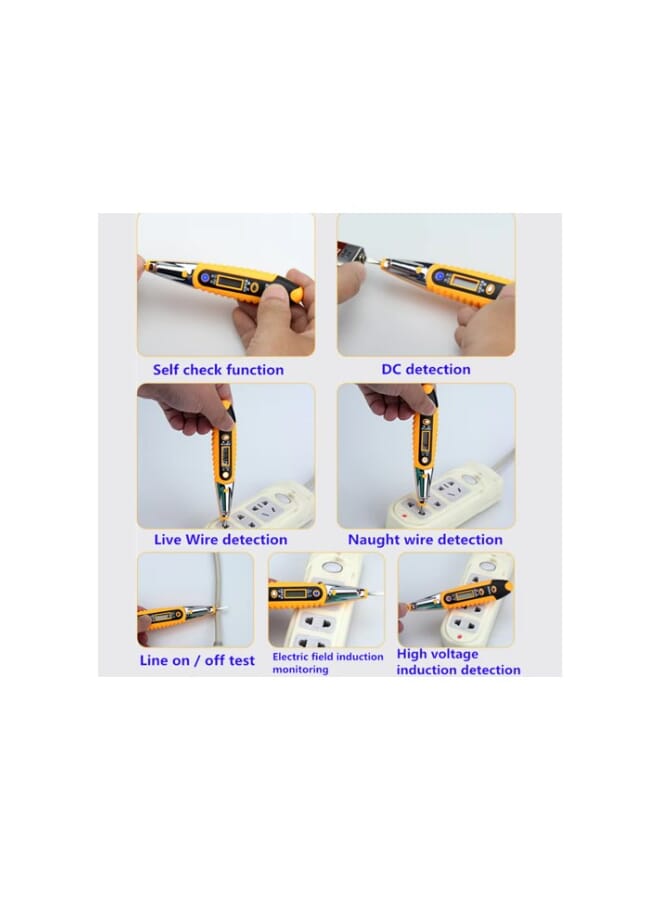 Digital Multimeter CCC DC 12-250V Tester Electric Screwdriver LCD Display Voltage - Image 2