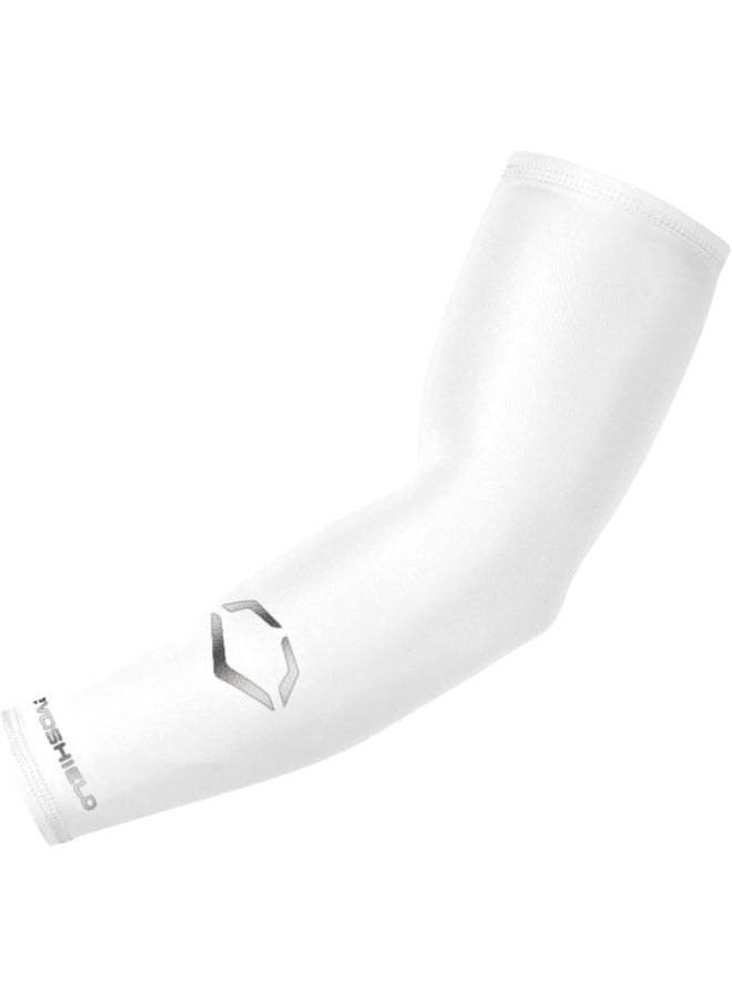 EvoShield EvoShield Youth Solid Baseball Compression Sleeve White One Size Fits Most - Image 1