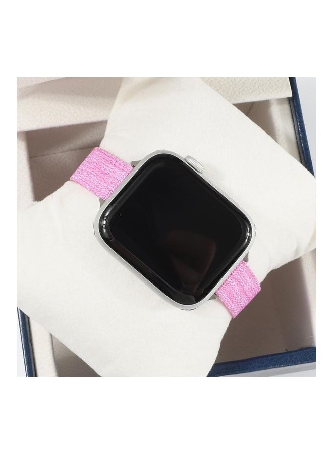 NIBEMINENT Watchband For Apple Watch Series 7 6 & SE 5 4 3 2 1 Pink - Image 3