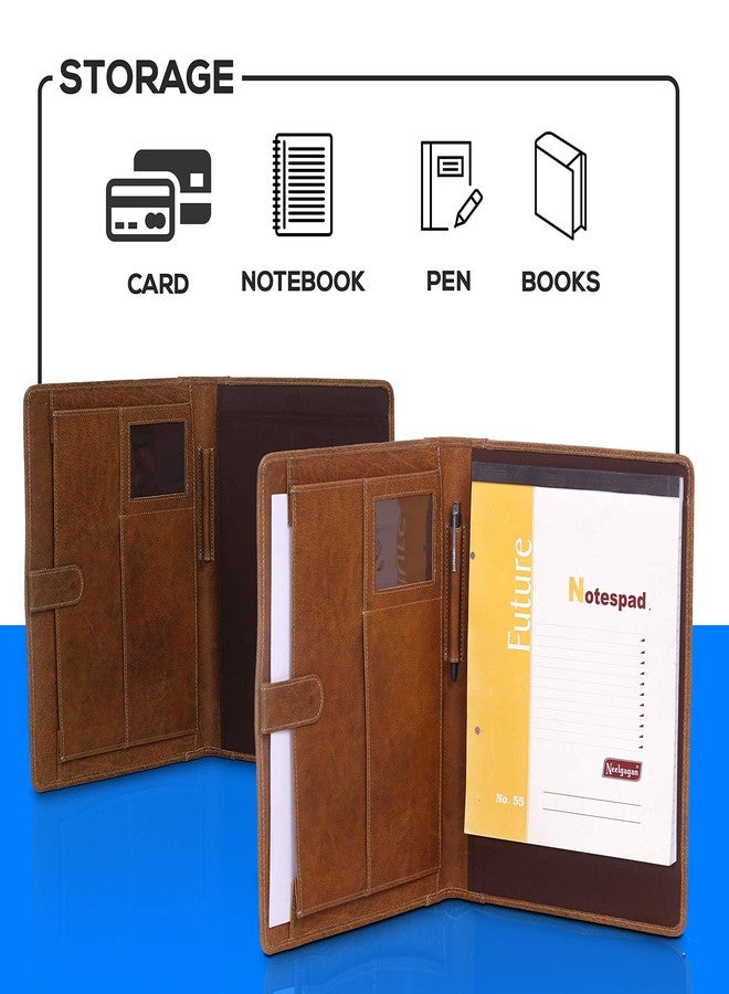 KomalC Leather Business Portfolio Business Personal Organiser Folder Full Grain Leather padfolio by KomalC - Image 4