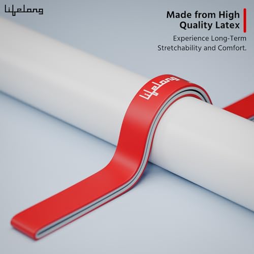 Lifelong Resistance Band for Workout | 11 to 30 KG: Light Resistance Pull Up Band | Theraband, Gym Rubber Band | Physio, Yoga, Home Workout | Stretching Band for Exercise | Red - Image 4