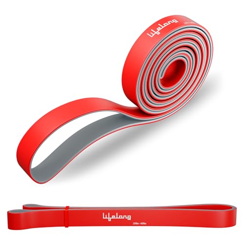 Lifelong Resistance Band for Workout | 11 to 30 KG: Light Resistance Pull Up Band | Theraband, Gym Rubber Band | Physio, Yoga, Home Workout | Stretching Band for Exercise | Red - Image 1