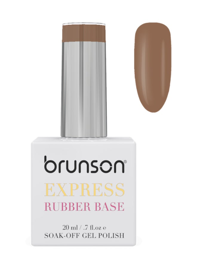 brunson Express Rubber Base Gel 20Ml 6 In 1 Soak Off Gel Base Coat For Nail Extensions Strengthening And Lamination Uv Led Compatible Long Lasting Non Yellowing Formula - Image 1
