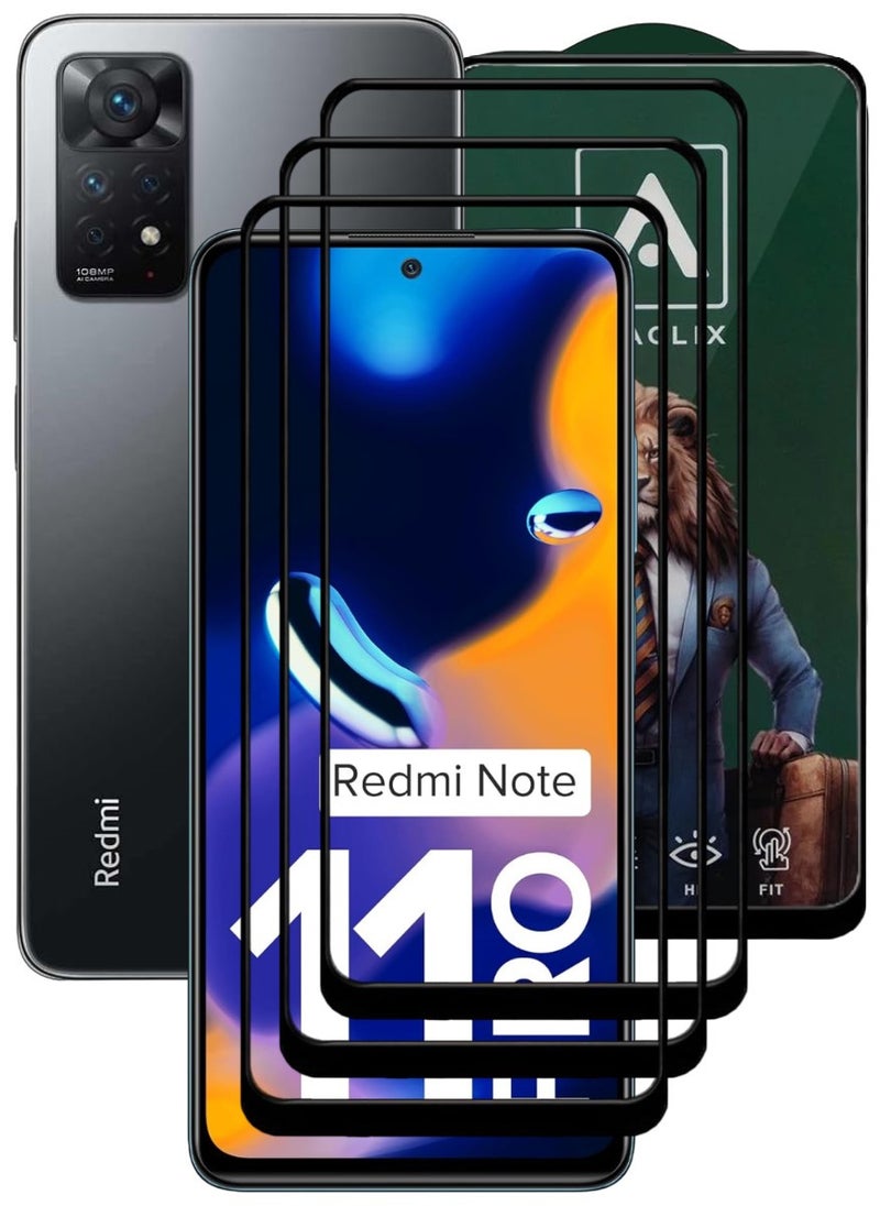 ACLIX 3 Pieces Antistatic ESD Dustproof Premium Quality High Definition Tempered Glass Screen Protector Designed For Xiaomi Redmi Note 11 Pro - Image 1
