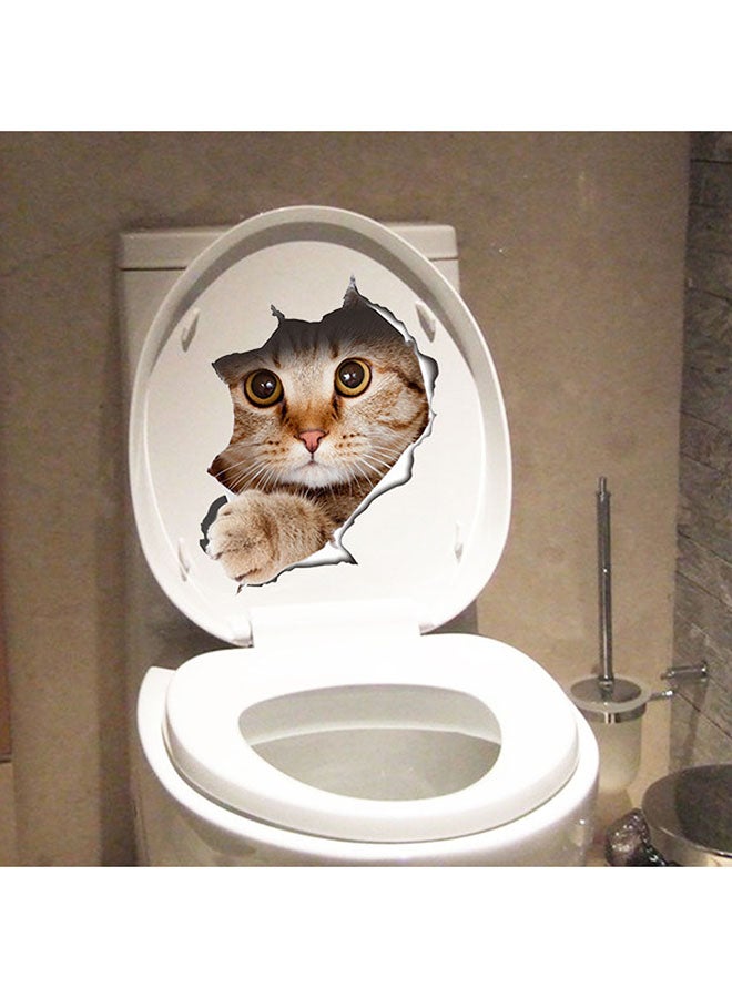 Voberry 3D Hole View Bathroom Wall Sticker Multicolour 5X6X1cm - Image 2