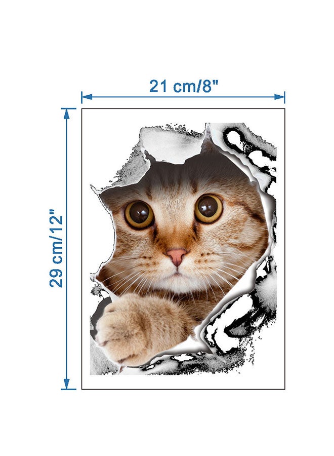 Voberry 3D Hole View Bathroom Wall Sticker Multicolour 5X6X1cm - Image 1