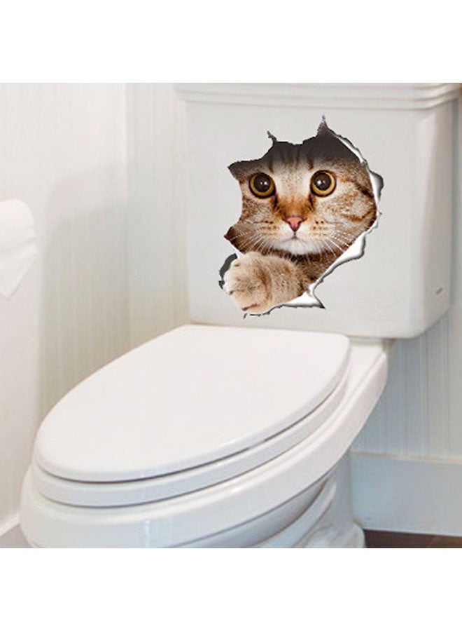 Voberry 3D Hole View Bathroom Wall Sticker Multicolour 5X6X1cm - Image 4