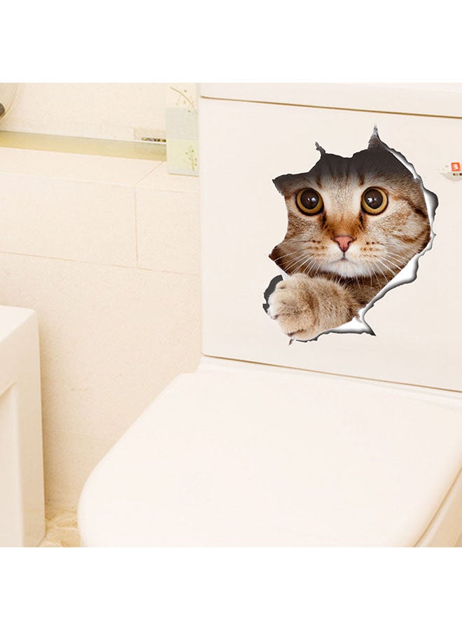 Voberry 3D Hole View Bathroom Wall Sticker Multicolour 5X6X1cm - Image 3