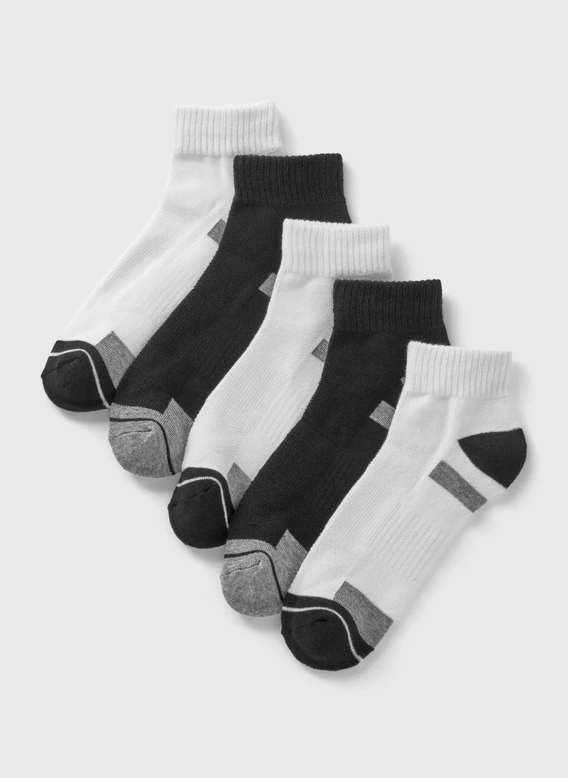 Matalan 5 Pack Multicolour Athletic Socks