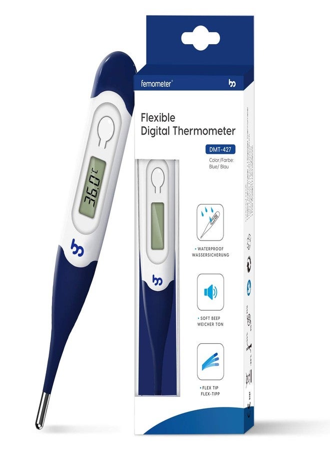 Femometer Thermometer for Adults Digital Thermometers with Flexible Tip, Fast Accurate Oral Body Thermometer for Adults Kids and Babies - Image 1