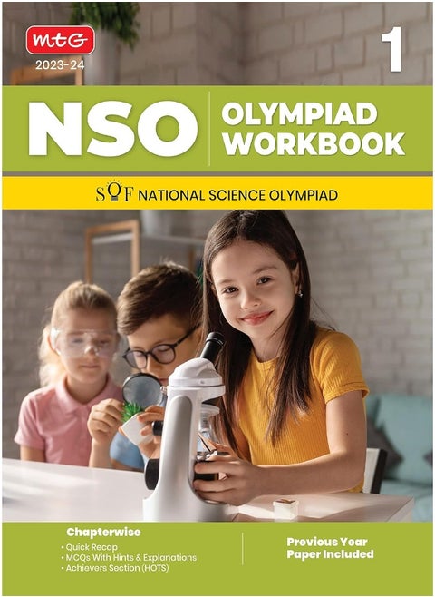 MTG National Science Olympiad (NSO) Workbook for Class 1 - Quick Recap, MCQs, Previous Years Solved Paper and Achievers Section - SOF Olympiad Preparation Books For 2023-2024 Exam