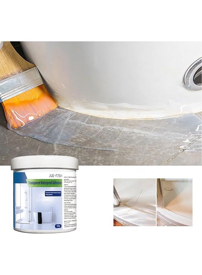 Transparent Waterproof Sealant – Invisible Leak-Proof Adhesive for Bathroom, Toilet, and Tiles (100g) - Image 2