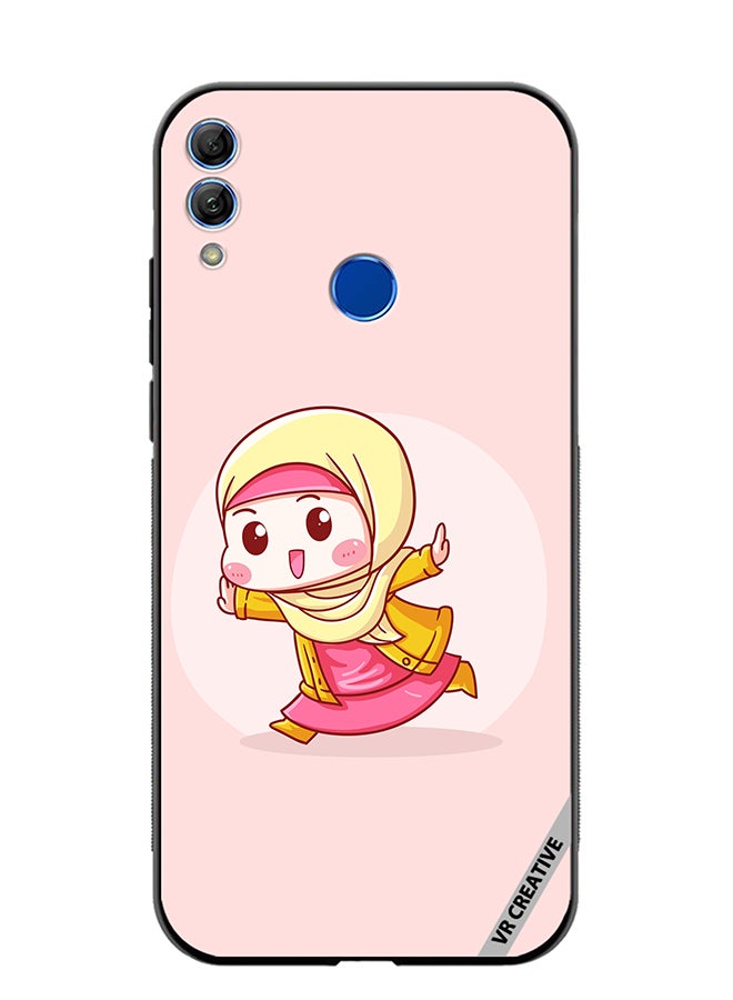 VR CREATIVE Protective Case Cover For Honor 10 Lite Cute Lady In Hijab Design Multicolour