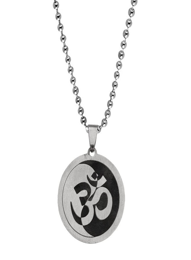 AFH Om Spiritual Yoga and Meditation Symbol Religious Pendant Necklace Chain For Men And Women