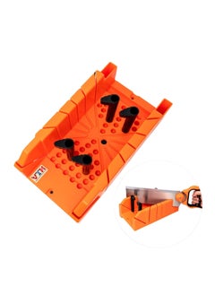VTH WITH TAGLINE ABSOLUTE TOOLING SOLUTIONS VTH 14inch durable ABS plastic mitre box without saw and 4 camshaped pins for secure clamping Offers precise 0 225 45 and 90 cuts Perfect for woodworking DIY and construction projects  - Image 1