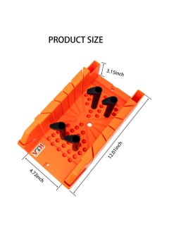 VTH WITH TAGLINE ABSOLUTE TOOLING SOLUTIONS VTH 14inch durable ABS plastic mitre box without saw and 4 camshaped pins for secure clamping Offers precise 0 225 45 and 90 cuts Perfect for woodworking DIY and construction projects  - Image 5
