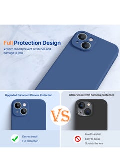 BORTONY Protective Case for iPhone 14 with 2 Pack Screen Protectors [Upgraded Enhanced Camera Protection] Shockproof Liquid Silicone Case with Microfiber Lining 6.1 inch  - Image 2