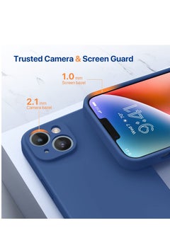 BORTONY Protective Case for iPhone 14 with 2 Pack Screen Protectors [Upgraded Enhanced Camera Protection] Shockproof Liquid Silicone Case with Microfiber Lining 6.1 inch  - Image 3
