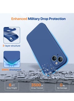 BORTONY Protective Case for iPhone 14 with 2 Pack Screen Protectors [Upgraded Enhanced Camera Protection] Shockproof Liquid Silicone Case with Microfiber Lining 6.1 inch  - Image 4