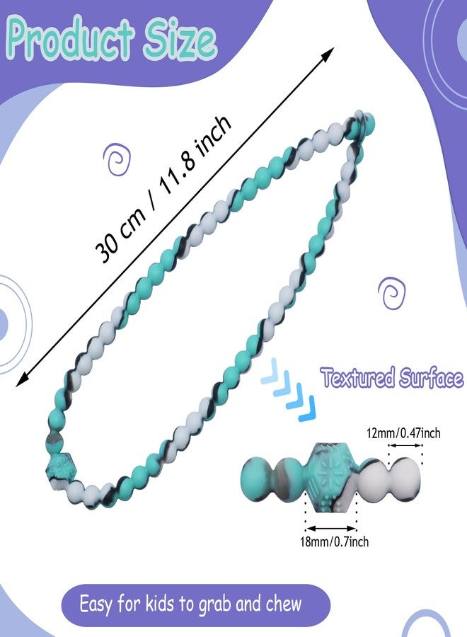 V-TOP Chew Necklaces for Sensory Kids, 2 Pack Chewy Necklace Sensory Toys Reduces Stress and Anxiety, Sensory Chew Toys for Kids with ADHD, Autism, SPD - Image 4