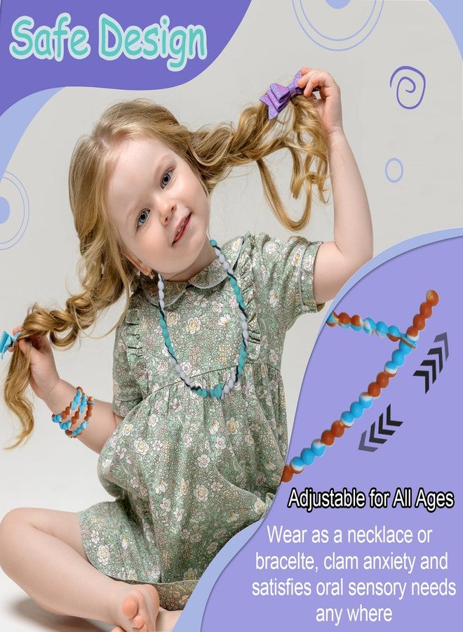 V-TOP Chew Necklaces for Sensory Kids, 2 Pack Chewy Necklace Sensory Toys Reduces Stress and Anxiety, Sensory Chew Toys for Kids with ADHD, Autism, SPD - Image 5