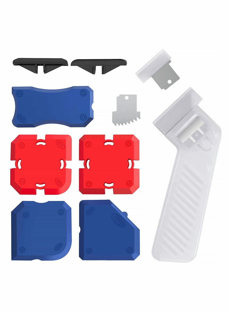 Y&D 10 PCS Silicone Tool Sealant Remover Reusable Finishing Kit with Stainless Steel Caulk Removal for Kitchen Bathroom Toilet Tank Window Sink Joint etc - Image 1