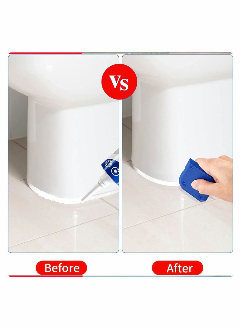 Y&D 10 PCS Silicone Tool Sealant Remover Reusable Finishing Kit with Stainless Steel Caulk Removal for Kitchen Bathroom Toilet Tank Window Sink Joint etc - Image 5