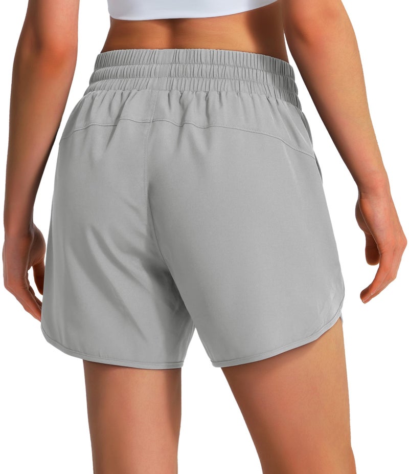 Ksmien Women's 5"/ 7" Athletic Running Shorts Quick Dry Lightweight Workout Gym Shorts with Zipper Pockets UPF 50+ - Image 2