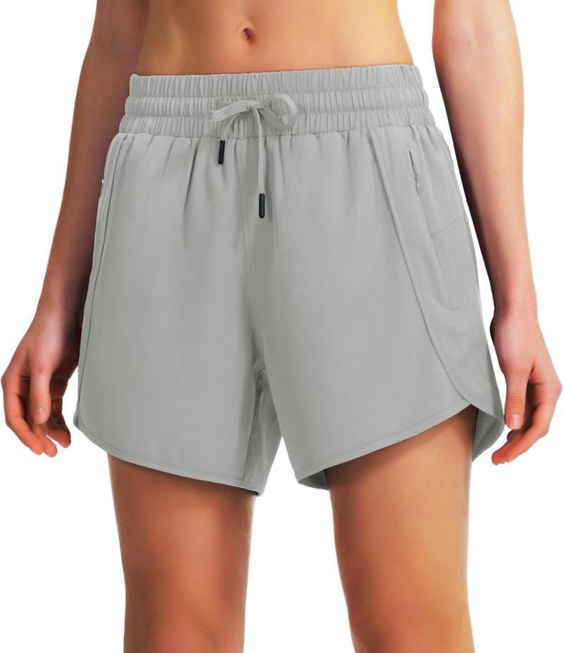 Ksmien Women's 5"/ 7" Athletic Running Shorts Quick Dry Lightweight Workout Gym Shorts with Zipper Pockets UPF 50+ - Image 4