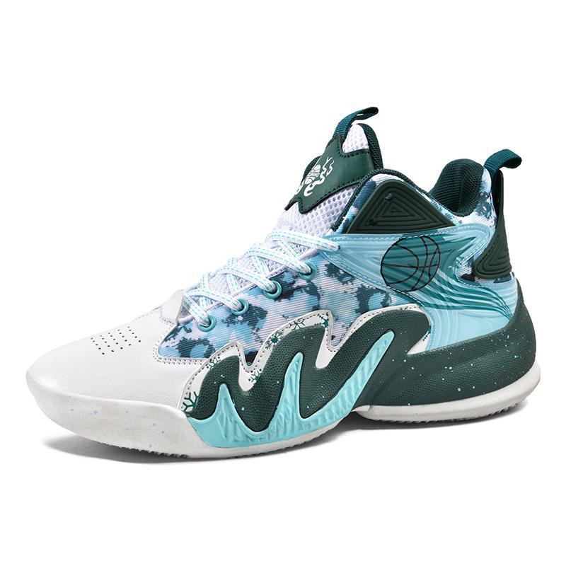 Basketball Shoes Men'S And Women'S Non-Slip Wear-Resistant Shock-Absorbing Lightweight Breathable Student Big Children'S Fashionable Sneaker High-Top Outfield Boots - Image 1