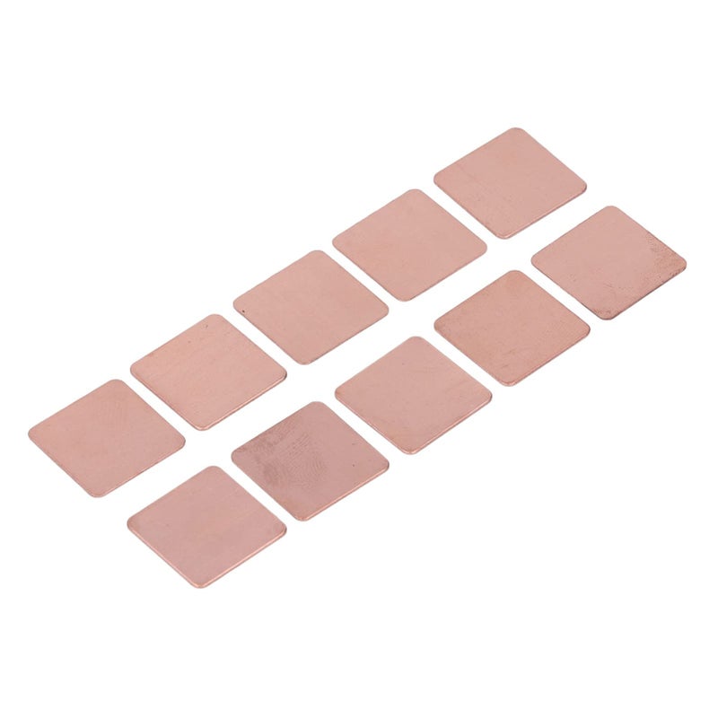 20pcs 0 8mm Copper Heat Sink Shim 20x20mm Strong Thermal Conductivity for CPU - Image 5