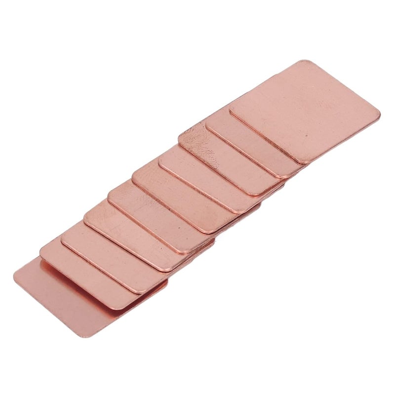 20pcs 0 8mm Copper Heat Sink Shim 20x20mm Strong Thermal Conductivity for CPU - Image 1