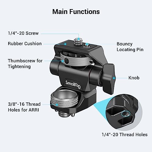SmallRig Swivel and Tilt Adjustable Monitor Mount with Locating Mount for ARRI - 2903 - Image 4