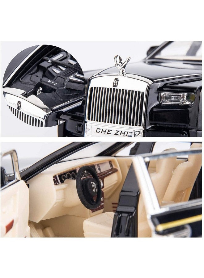 LONGMIRE Metal Pull Back Diecast Car Pull Back Car Model with Sound Light Boys Gifts Toys for Kids Pack of 1, Multicolor (1:32 Rolls Royce Phantom) - Image 2