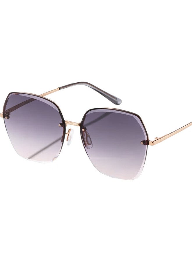 HLA Nylon Sunglasses, Large Frame, Women'S Sunglasses, Sun Protection, Uv Protection, Driving Glasses, Gift, Gradient Gray - Image 1