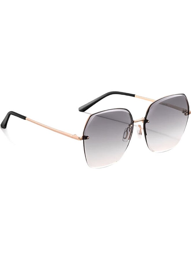 HLA Nylon Sunglasses, Large Frame, Women'S Sunglasses, Sun Protection, Uv Protection, Driving Glasses, Gift, Gradient Gray - Image 2